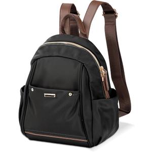 Mini Backpack Purse for Women - Nylon Fashion Anti-theft Lightweight mini backpack | Ladies Casual Daypack for Daily Use, Travel & Work, Black