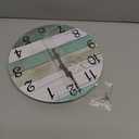 CHYLIN Wall Clock,12 Inch Wall Clocks Battery Operated Silent Non Ticking, Teal Turquoise Rustic Clock Decorative for Kitchen Bathroom Bedroom Living Room (Bronze White)