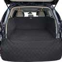 ALLANSING Dog Cargo Liner for Midsize/Large SUV & Minivan - Heavy-Duty 900D Oxford Waterproof Pet Cargo Protector with 3-Sided Zippered All-Round Protection & TPU Suction Cups, Ideal for Dog Travel