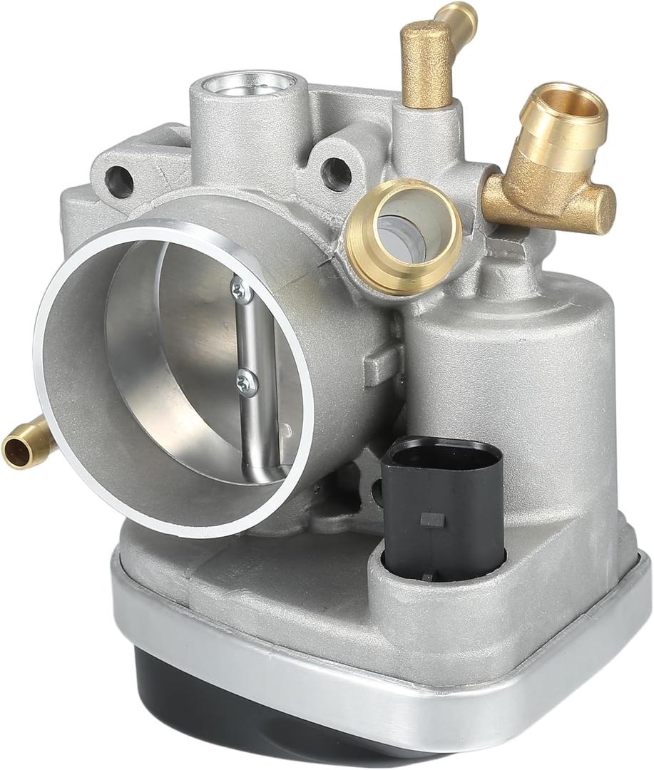 Throttle Body Assembly Compatible for Saturn for Astra 1.8L L4 - Gas 2008, 58mm Aluminum Alloy Silver Tone Engine Throttle Body Actuator