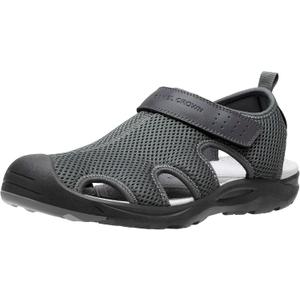 CAMEL CROWN Men's Mesh Hiking Sandals Closed-Toe Beach Sandal for Athletic Outdoor Summer Waterproof (10, Dark Grey)
