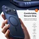 TORRAS Stronger Magnetic & Shockproof for iPhone 17 Pro Max Case, Fit for MagSafe, Mil-Grade Drop Protection, Camera Control, DIY Button, Slim for iPhone 17 Pro Max Phone Case Translucent Deep Blue