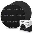 Lounsweer 12Pcs 17" Sanding Screen Disc Mesh Floor Sanding Screen, 120 Grit