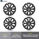 TangMiGe 4-Pack Universal Hubcaps Wheel Covers Replacement R14, Steel Wheel Rim Cover for Most Cars Trucks Sedans SUV, 14" 14 in Hub Caps (Gray+Black Color, 14 inch)