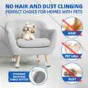 Small Chair Leg Floor Protectors for Carpet Hardwood Floors, Upgraded Chair Leg Caps with Graphene Fabric Bottom, No Hair Dust Clinging, 16 Pcs Clear Furniture Feet Covers Reduce Noise (Fit 0.8"-1")