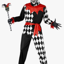 Morph Light Up Mask Jester Costume For Men Court Jester Costume Men Adult Evil Jester Costume Adult Evil Jester Costume, M