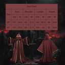 Colorful House Velvet Wizard Robe with Hooded and Sleeves, Halloween Vampire Witch Wizard Cloak Fancy Cosplay Costume