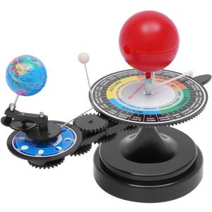 Sun Earth Moon Orbital Model With Light, Solar System Planetarium 3D Kids Educational Geography Astronomical Teaching Tool Sphere Instrument