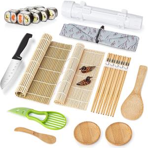 Luney Sushi Making Kit, All in One Sushi Roller Set Maker Kit with Bamboo Rolling Mat, Bazooka, Chopsticks Holders, Rice Paddle, Avocado Slicer for Beginners, Adults, Family, Friends, Home