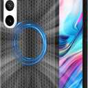 for Samsung Galaxy S25 5G Magnetic Heat Dissipatio Case, Hollow Cellular Mesh Breathable Cooling Hard PC Shockproof Cover for Galaxy S25 SRC Black