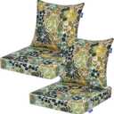 Outdoor Loveseat Cushion Set 46'' x 26'', Outdoor Deep Seat Cushions for Patio Furniture, Water Repellent Outdoor Seat Cushion and Couch Back Cushions for Bench, and Swing