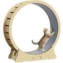 Large Cat Exercise Wheel, Quiet 48" Cat Treadmill for Indoor Cats, Running Wheel with Carpeted Runway & Stability Base, Ideal for Multiple Cats & Large Breeds for Fitness & Active Play