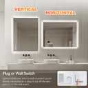 Niccy Led Mirror for Bathroom, 40"x30" Frameless Frontlit and Backlit Mirrors for Wall Lighted Mirror with Bedroom 3 Color, Defogger, Explosion-Proof, HD Glass, IP65 Vanity Horizontal/Vertical