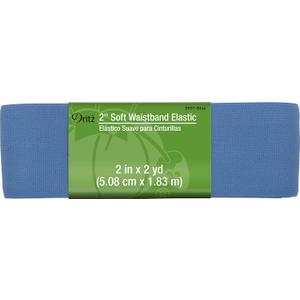 Dritz 2" Soft Waistband Elastic, 2-Yards Long, Blue