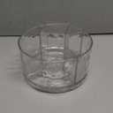 MINDFARGE Multifunction Cosmetic Organizer, Rotating Makeup Brush Holder with Multi-Compartment Design, Countertop Organizer for Vanity, Bathroom Counter, Pantry, Cabinet (Transparent Ripple)