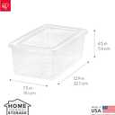 IRIS USA 20-Pack Storage Bins with Lids, 6 Quart, Shoe Boxes Clear Stackable Containers Organize Shoes Closet Shelves, Classroom Organization Teacher Tools, Game Storage - BPA-Free Plastic