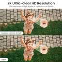 2K Cameras for Home Security-Outdoor/Indoor Camera for Dog/Cat/Pet/Nanny/Baby/Elderly, Color Night Vision, White Light, Siren, 24/7 SD Recordings, Works with Alexa, Plug in (C1-White-2pack-2.4G)