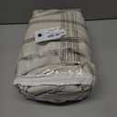 DriftAway Farmhouse Linen Blend Blackout Curtains 63 Inches Long for Bedroom Vertical Striped Printed Linen Curtain Thermal Insulated Lined Treatments for Living Room 2 Panels W52 x L63 Gray