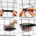 Dog Crate Food and Water Bowl 2Pcs Small Pet Hanging Kennel Removable Dish Feeding Cup No Spill with Holder for Medium Large Size Cat Puppy (Pink, 5.5''X2.3''&6.3‘’X2.5'')