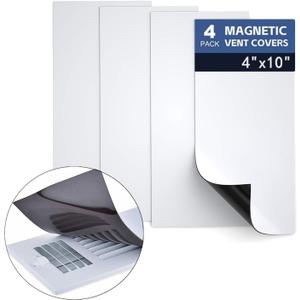 Magnetic Vent Covers 4" X 10", ANTFEES 4 Pack Thick Stronger Magnet Air Vent Cover for Floor, Wall, Ceiling Vents, Air Registers, RV, Home HVAC and AC Vents