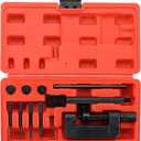 13PCS Chain Breaker Tool Kit, Motorcycle Chain Breaker Set, Chain Removal Tool Chain Cutter and Riveter Kit with Carrying Case for ATV, Bicycle, and Motorcycle for Easy Chain Maintenance