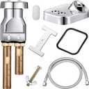 Hortsun Shampoo Bowl Vacuum Breaker Kit, Hardware Handle, 7 Pcs Stainless Steel, Chromium Plated Brass, 31 inches, for Salon Sink Parts Replacement
