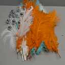 Norme 26 Pcs Showgirl Style Party Decorations Orange Mint Green Party Supplies Feathers Disco Ball Table Centerpiece for Girls Night Bachelorette Nightclub Singer Dancer Decor