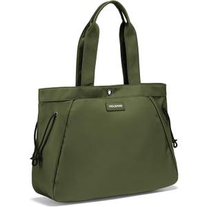 molshine Large Hobo Totes Handbag, Nylon Side Cinch Shopper Bags Shoulder Satchel for Workout Beach Travel Women Lady Model (Army Green)