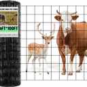 Gisafai 16 Gauge Galvanized Welded Wire Fence 4 ft x 100 ft PVC Coated Hardware Cloth, 2.36" x 2.36" Mesh, Heavy Duty Garden Fencing Roll for Chicken, Dog Yard, Deer Cattle & Animal Protection(Black)