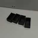 Uenhoy 16 Pcs Rectangle Rubber Chair Leg Covers, Black Chair Leg Caps Rectangular Furniture Feet Cover, Chair Leg Floor Protectors 1" x 2"