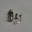 Keyed Entry Door Knob with Lock and Key, Exterior and Interior Door Knob for Bedroom or Bathroom, Satin Nickel (1 Pack)