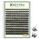 KEYYOULASH Lash Clusters Manga Lash Extension D Curl 120pcs 8-18mm Wispy Eyelash Clusters Natural Volume Eyelash Extensions Individual Lashes DIY at Home(KY01,D-8-18MIX)