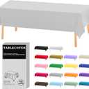 D&Z Plastic Table Cloth Disposable, 12 Pack Silver Rectangle Tablecloth Individually Wrapped for Indoor&Outdoor, 54 x 108 Inch Table Cover for Party, Picnic, Birthday, Wedding & Dinner