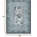 GarveeHome Provence Area Rugs 9x12 Living Room, Botanical Grove Retro Blue Cottagecore Washable Rug for Bedroom Dining Nursery Low-Pile Vintage Large Carpet