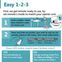 2 for Liftmaster Chamberlain Craftsman Garage Door Opener Remote Keychain 890max