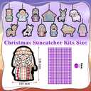 36 Sets Christmas Nativity Window Art Suncatcher Kits, Diamond Art Ornament Kits with Ropes, Gem Suncatcher Fun Gemstone Sun Catcher, Diamond Crafts Gift