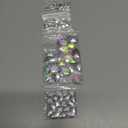 FINGERINSPIRE 94 Pcs Pointed Back Rhinestone 6 Sizes Glass Rhinestones Gems Clear AB Color Teardrop Jewels Embelishments with Silver Plated Back Crystals Stones for Jewelry Making Decor