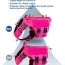 Tactical Dog Harness - PETNANNY Dog Harness Service Dog Vest for Large Breed Dog, Hook and Loop Panel for Service Dog Patchs, Work Dog MOLLE Vest with Handle for Walking Hiking Training(Pink,M) (Standard M (Chest: 2334", Neck: 17-24"))
