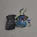 Vvinca Kids Goggles with Comfort Fabric Strap, Kids Swim Goggles Wide View Anti-Fog/UV No Leaking Swimming Goggles for 3-14 (01-green & Blue)