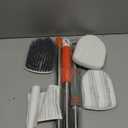 SetSail Floor Scrub Brush, 3-In-1 Tile Tub Floor Scrubber with 52-inch Adjustable Long Handle Shower Cleaner and 3 Detachable Replacement Brush Heads for Cleaning Bathroom Kitchen Walls Tub Tile (Orange)