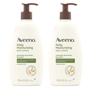 Aveeno Active Naturals Daily Moisturizing Lotion, 18-Ounce Pump (Pack of 2)