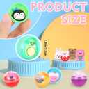 100 Pcs Gumball Machine Capsules Clear-Colored Mini Kawaii Round Capsule Toys Collection for Vending Machine Kindergarten Gift Easter Basket Stuffer Classroom Prize Party Favor 1.3 Inches