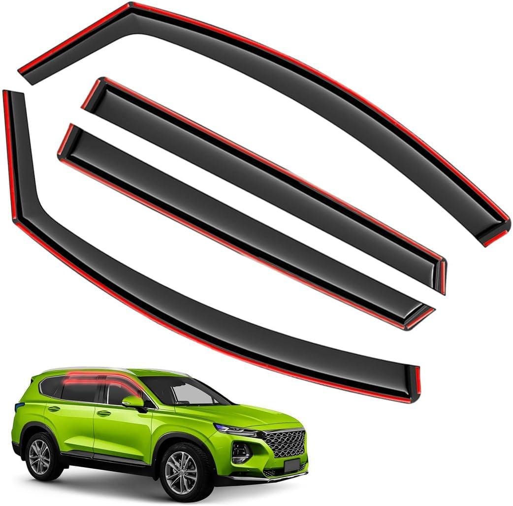 in-Channel Rain Guards for Hyundai Santa Fe 2019-2023 | Window Deflectors, Vent Window Visors, Wind Guards, Car Window Protector  4PCS