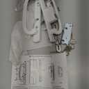 ACEPLANET Offset Position Keyed Sliding Patio Door Handleset with Mortise Lock, 45° Keyway, 3-15/16" H.C., Fits 1-3/8" to 2" Thick Doors, Non-Handed, White Diecast