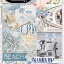 for iPhone 13 mini Case, Nostalgic Beach Collage, Military-Grade Drop Protection, Coastal Soft Slim TPU Protective Cover with Camera Protection for Women & Girls