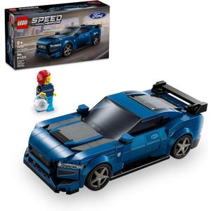 LEGO Speed Champions Ford Mustang Dark Horse Sports Car Toy, Buildable Ford Mustang Toy for Kids, Blue Car Model Set, Gift Idea for Boys and Girls Aged 9 Years Old and Up, 76920