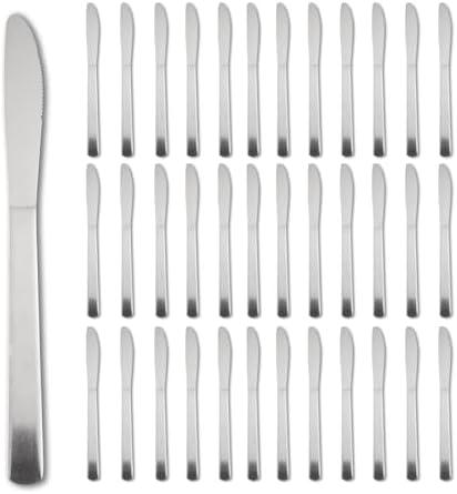 Hansmart 36 PCS Dinner Knifes Set - Windsor Stainless Steel Table Knives 8.7 Inch with Dishwasher Safe Butter Knives,Metal Butter Knofe,Dinner Knife Silverware for Home,Kitchen or Restaurant