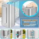 Home Security Door Lock 3 Pack Metal Door Reinforcement Lock for Kids Safety Top Front Door Child Proof Safety Lock Defend High Security Door Locks Latch Withstand 800lbs for Inside Swing Door Chain