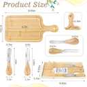 1 Set Baby Shower Prize for Game Winners Adults, Bridal Shower Prize for Guests, Small Cheese Board Gift Set with Wood Mini Charcuterie Board, Knives, Forks, Thank You Card & Gift Box