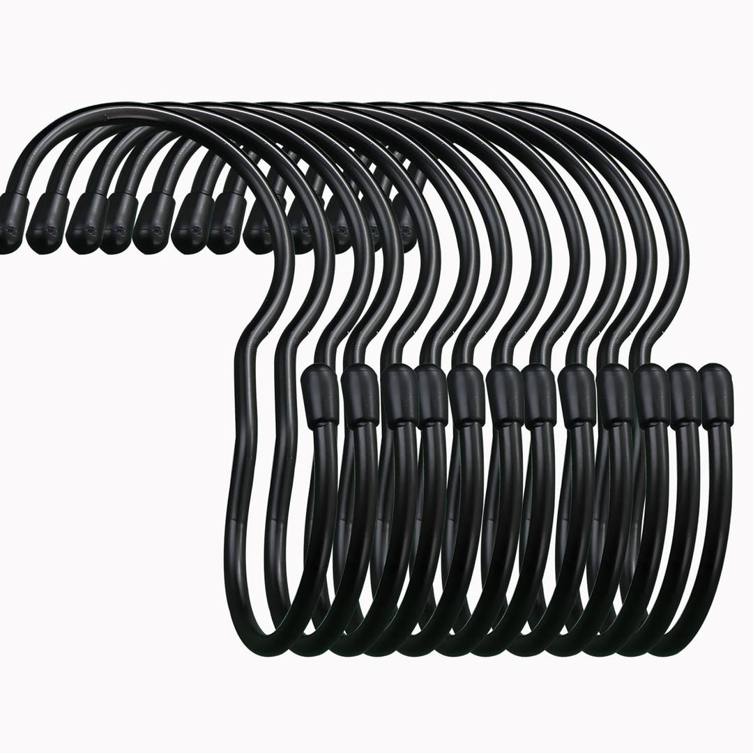 12pcs Metal S Hook Hooks 90 Degree Twist Angled Hooks Purse Hangers for Purse Jeans Plants Pots Pans Cups Towels and Bags